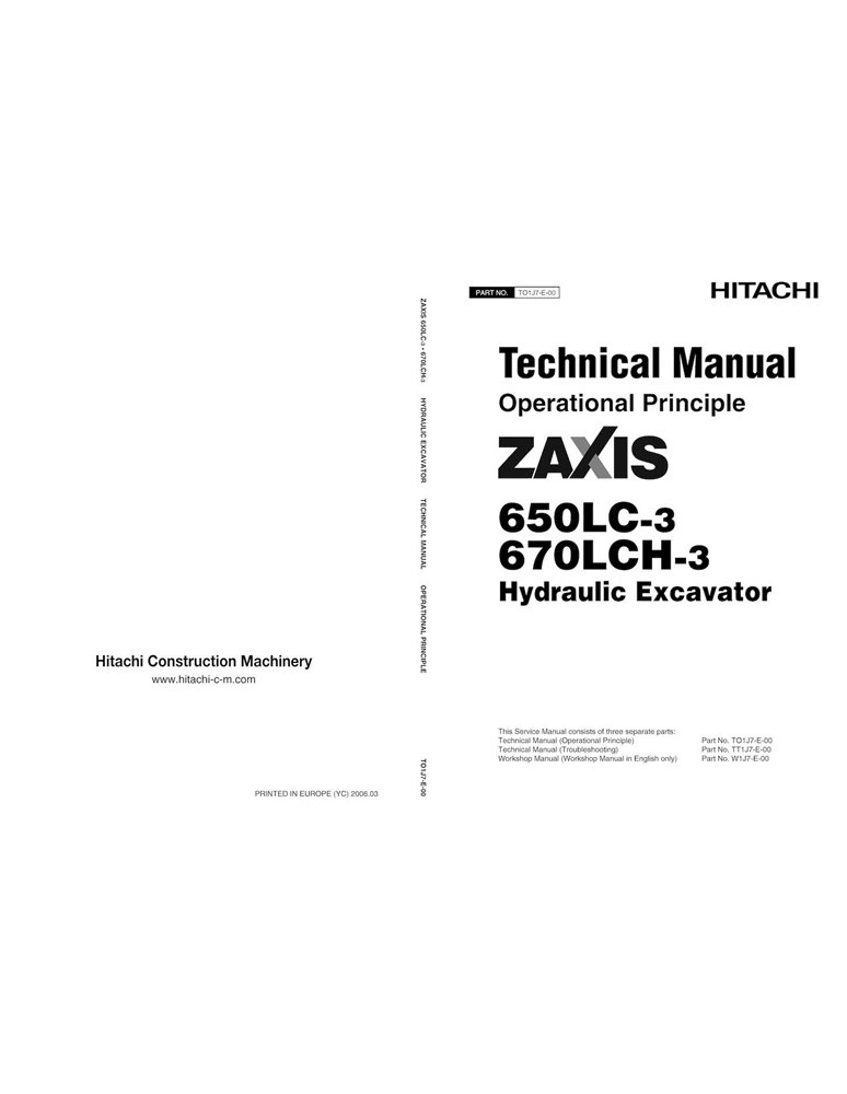 Hitachi Zaxis Lc Lch Excavadora Pdf Principio Operativo