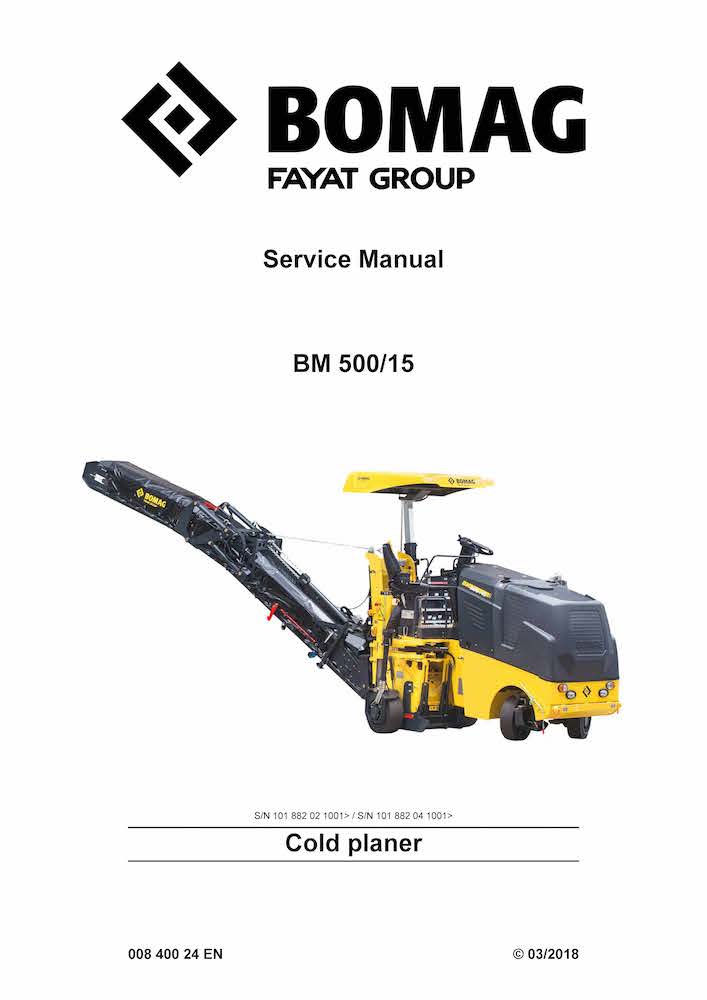 Bomag Bm Cepilladora En Fr O Pdf Manual De Servicio