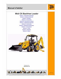 JCB Midi CX S.N. 0972175-2405000  backhoe loader pdf service manual FR