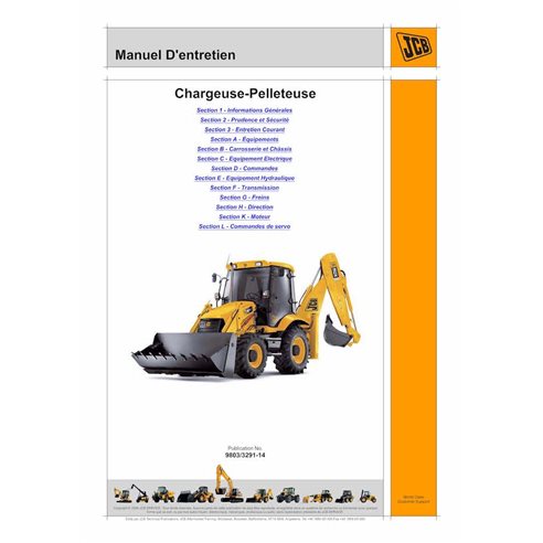 JCB 3C, 3CX, 4CX, 214e S.N. 0960000-2274521  backhoe loader pdf service manual FR