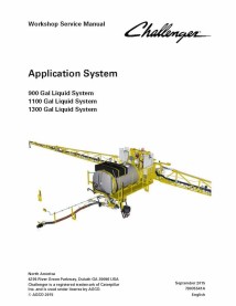 Challenger 900, 1100, 130 Gal, manual de serviço da oficina do sistema de aplicação - Challenger manuais - CHAL-79035541A