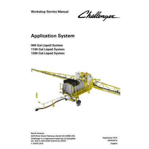 Manual de servicio del taller del sistema de aplicación del Challenger 900, 1100, 130 Gal - Challenger manuales - CHAL-79035541A