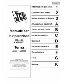 JCB 3CX, 4CX, 214e, 214, 215, 217 S.N. 0400000-0459999  backhoe loader pdf service manual IT