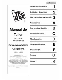 JCB 3CX, 4CX, 214e, 214, 215, 217 S.N. 0400000-0459999  backhoe loader pdf service manual ES