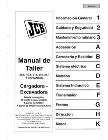 JCB 3CX, 4CX, 214e, 214, 215, 217 S.N. 0460001-0927500   backhoe loader pdf service manual ES