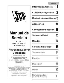 JCB 3CX, 4CX, 214e, 214, 215, 217 S.N. 0930000-0959999  backhoe loader pdf service manual ES