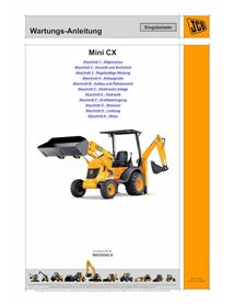 JCB Mini CX backhoe loader pdf service manual DE