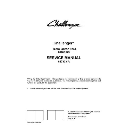 Manuel d'entretien du châssis Challenger Terra Gator 3244 - Challenger manuels - CHAL-627333-A