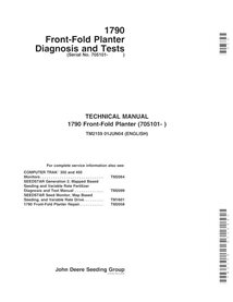 TM2159 Manual de diagnóstico e testes da plantadeira John Deere 1790 Front-Fold (TM2159)