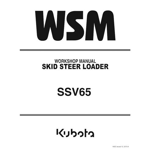 Kubota SSV65 skid steer loader pdf workshop manual 