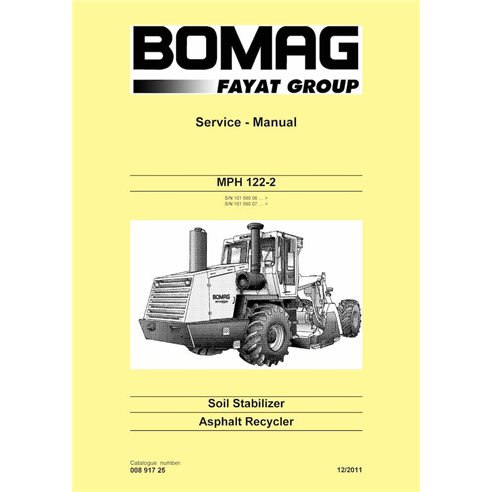 BOMAG MPH122-2 soil stabilizer pdf service manual 