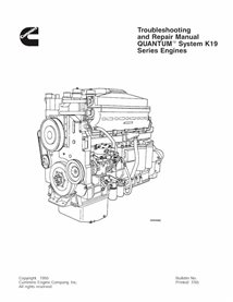 Cummins K19 Series engine pdf troubleshooting and repair manual 