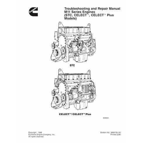 Cummins M11 Series engine pdf troubleshooting and repair manual 