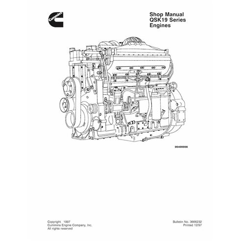 Cummins QSK19 Series engine pdf shop manual 