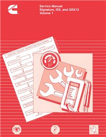 Cummins Signature, ISX, and QSX15 engine pdf troubleshooting and repair manual 