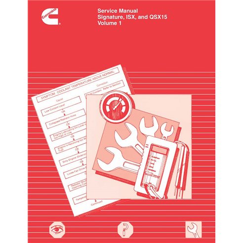 Cummins Signature, ISX, and QSX15 engine pdf troubleshooting and repair manual 