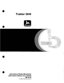 John Deere 3640 tractor pdf repair technical manual DE