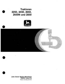 TM4431-DE Manual técnico em pdf do trator John Deere 2250, 2450, 2650, 2650N e 2850 - tudo incluso DE