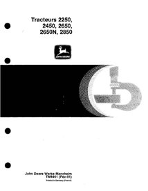 John Deere 2250, 2450, 2650, 2650N and 2850 tractor pdf technical manual - all inclusive FR