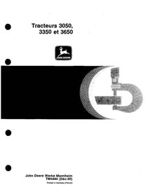 John Deere 3050, 3350, 3650 tractor pdf technical manual - all inclusive FR