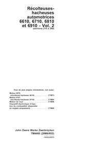 TM4490-FR Manual técnico completo da colhedora de forragem John Deere 6610, 6710, 6810, 6910 FR (TM4490)