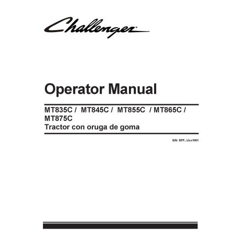 Manual do operador do trator Challenger MT835C / MT845C / MT855C / MT865C / MT875C - Challenger manuais