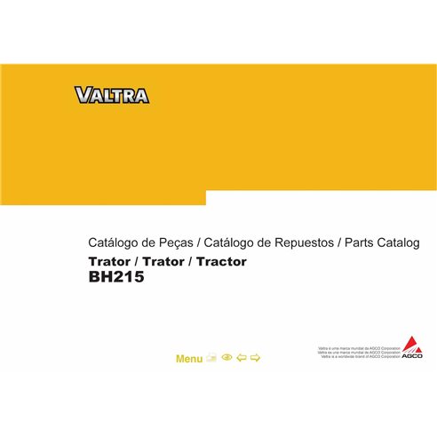 Valtra BH215 tractor pdf parts catalog