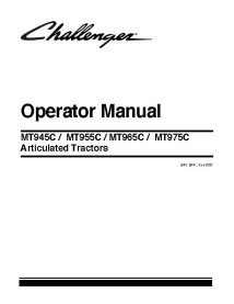 Manual do operador do trator Challenger MT945C / MT955C / MT965C / MT975C - Challenger manuais