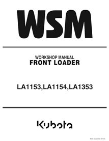 Kubota LA1153, LA1154, LA1353 loader pdf workshop manual 