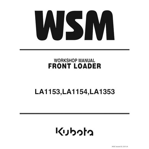 KUBOTA-9Y011-17296-WSM Manuel d'atelier PDF pour chargeur Kubota LA1153, LA1154, LA1353