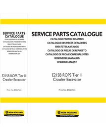 New Holland E215B Tier III crawler excavator pdf parts catalog