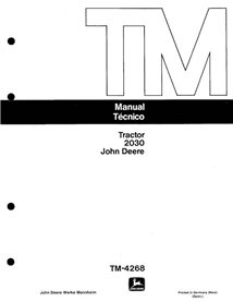 TM4268-ES Manual técnico del tractor John Deere 2030 en pdf - todo incluido ES