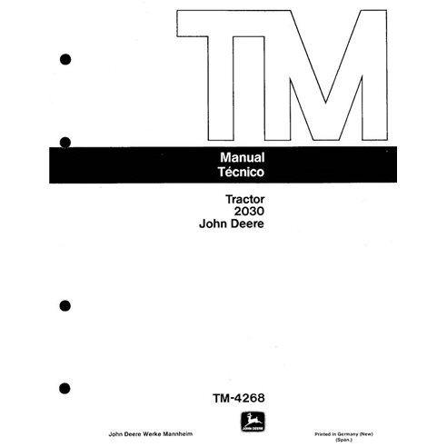 TM4268-ES Manual técnico do trator John Deere 2030 - tudo incluído ES (TM4268)