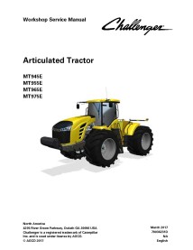 Manual de serviço de oficina do trator Challenger MT945E / MT955E / MT965E / MT975E - Challenger manuais - CHAL-79036231D