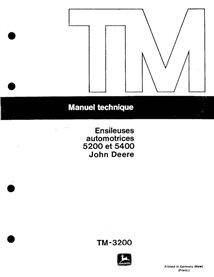 John Deere 5200, 5400 forage harvester pdf technical manual - all inclusive FR