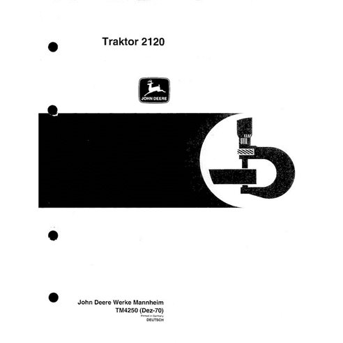 TM4250-DE Manual técnico do trator John Deere 2120 - tudo incluído DE (TM4250)