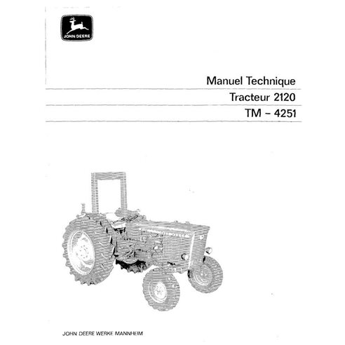 John Deere 2120 tractor pdf technical manual - all inclusive FR