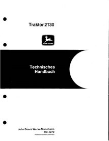 TM4270-DE Manual técnico em PDF do trator John Deere 2130 - tudo incluído DE