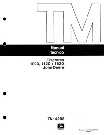 TM4288-ES John Deere 1020, 1120, 1620 tractor technical manual - all inclusive ES (TM4288)