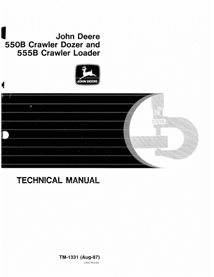TM1331 Manuel technique PDF du bulldozer sur chenilles John Deere 550B, 555B - tout compris