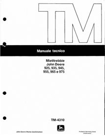 TM4310-IT Manuel technique PDF des moissonneuses-batteuses John Deere 925, 935, 945, 955, 965, 975