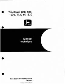 TM4342-FR John Deere 830, 930, 1030, 1130, 1630 tractor technical manual FR (TM4342)