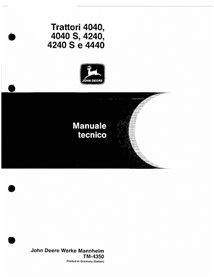 TM4350-IT Manuel technique des tracteurs John Deere 4040, 4040S, 4240, 4240S, 4440 (TM4350)