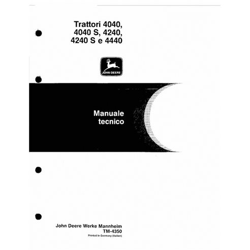 TM4350-IT Manual técnico del tractor John Deere 4040, 4040S 4240, 4240S, 4440 en pdf IT