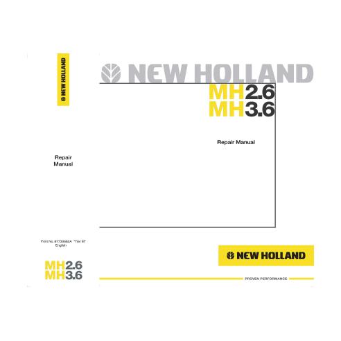 Manual de reparo de escavadeira New Holland MH2.6 / MH3.6 - Construção New Holland manuais - NH-87730662A