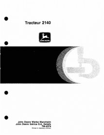 John Deere 2140 tractor pdf technical manual FR