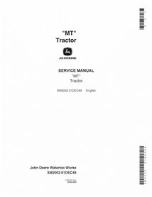 JD-SM2002 Manuel d'entretien du tracteur John Deere modèle MT au format PDF