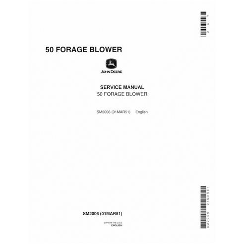 JD-SM2006 Manual de serviço em pdf do soprador de forragem John Deere 50