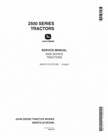 JD-SM2070 Manuel d'entretien du tracteur John Deere 2510 (SM2070)