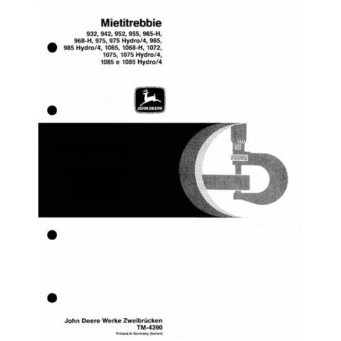 TM4390-IT John Deere 932, 942, 952, 955, 965, 975, 975, 985, 1065, 1068H, 1072, 1075, 1075, 1085 combine technical manual - a...